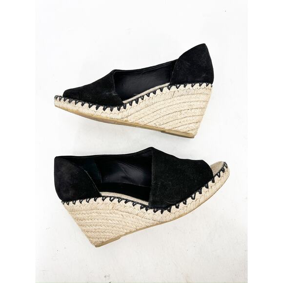 Vince Sonora Peep-Toe Suede Espadrille Wedge Sandals Size 8.5M - Picture 3 of 5